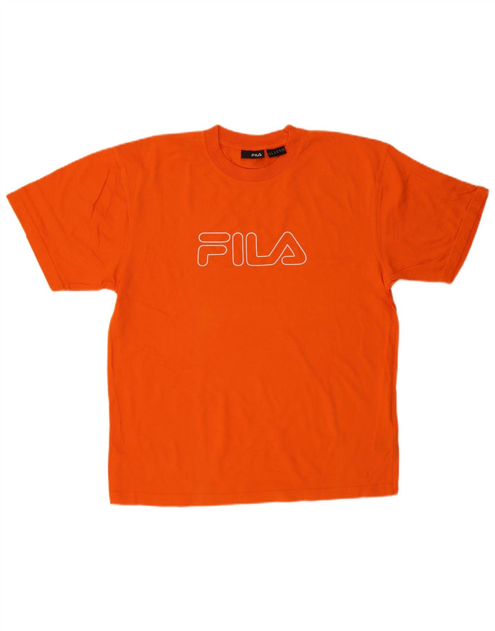 FILA Herre grafisk T-shirt Top Medium Orange Bomuld