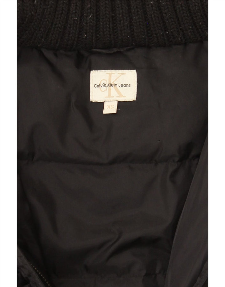 CALVIN KLEIN JEANS Womens Padded Coat UK 6 XS Black Polyester Vintage Calvin Klein Jeans and Second-Hand Calvin Klein Jeans from Messina Hembry 