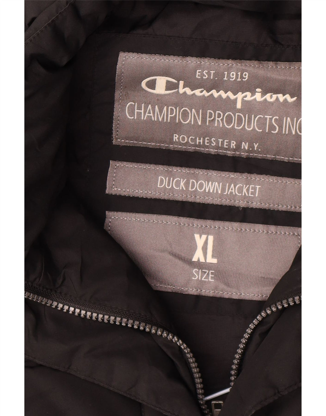 Champion Herre hættepolstret frakke UK 42 XL Sort polyester