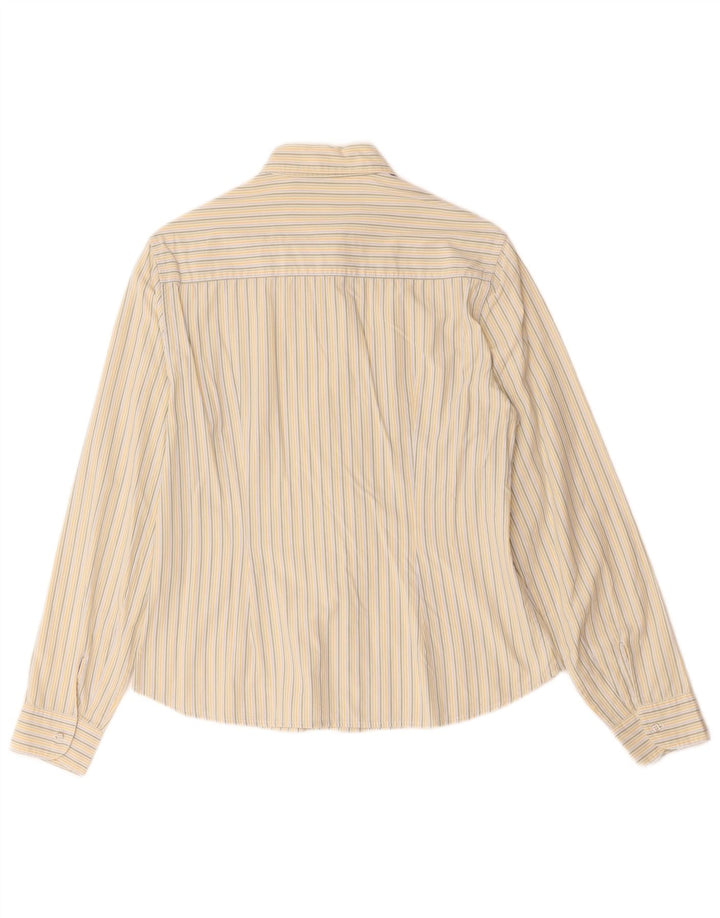 Massimo Dutti Dameskjorte UK 14 Medium Beige Stribet Silke