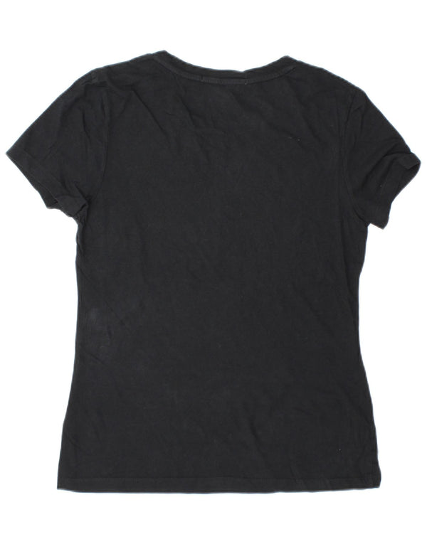 CALVIN KLEIN JEANS Grafisk T-shirt top til kvinder DK 12 Mellem sort bomuld