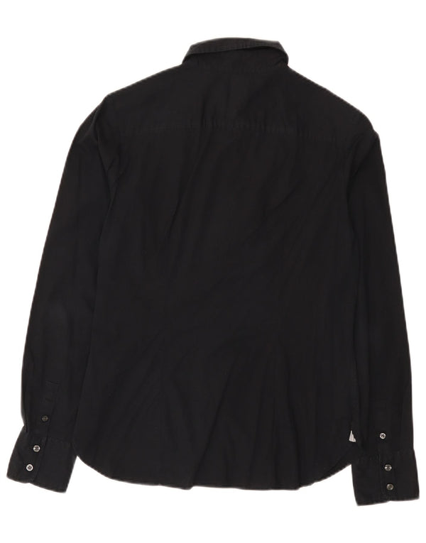 Tommy Hilfiger Womens Shirt US 6 Medium Black Cotton