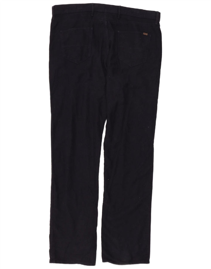 MARKS & SPENCER Herre Regular Fit Straight Jeans W40 L35 Marineblå Bomuld