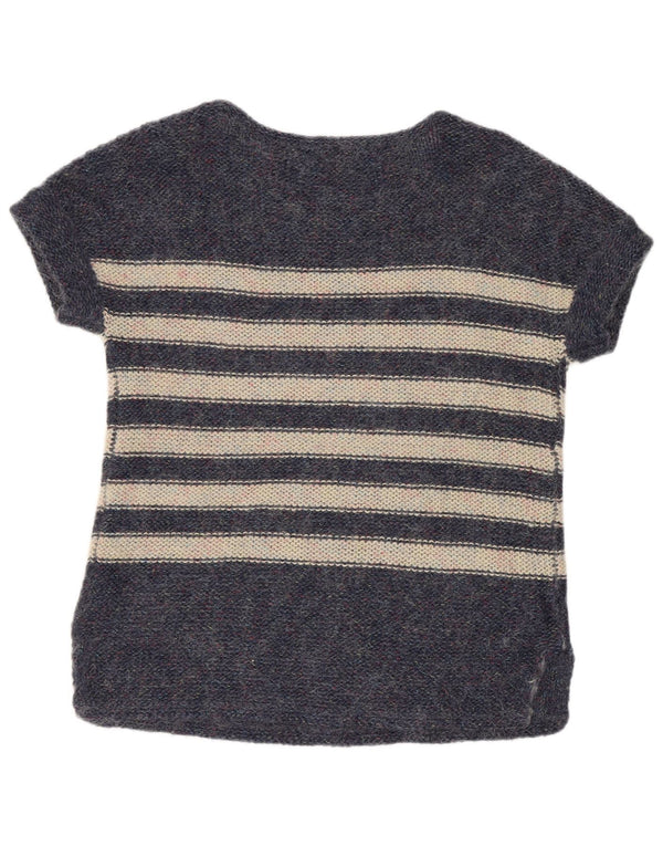 Gap kvinders kortærmet rund hals sweater UK 6 XS marineblå stribet