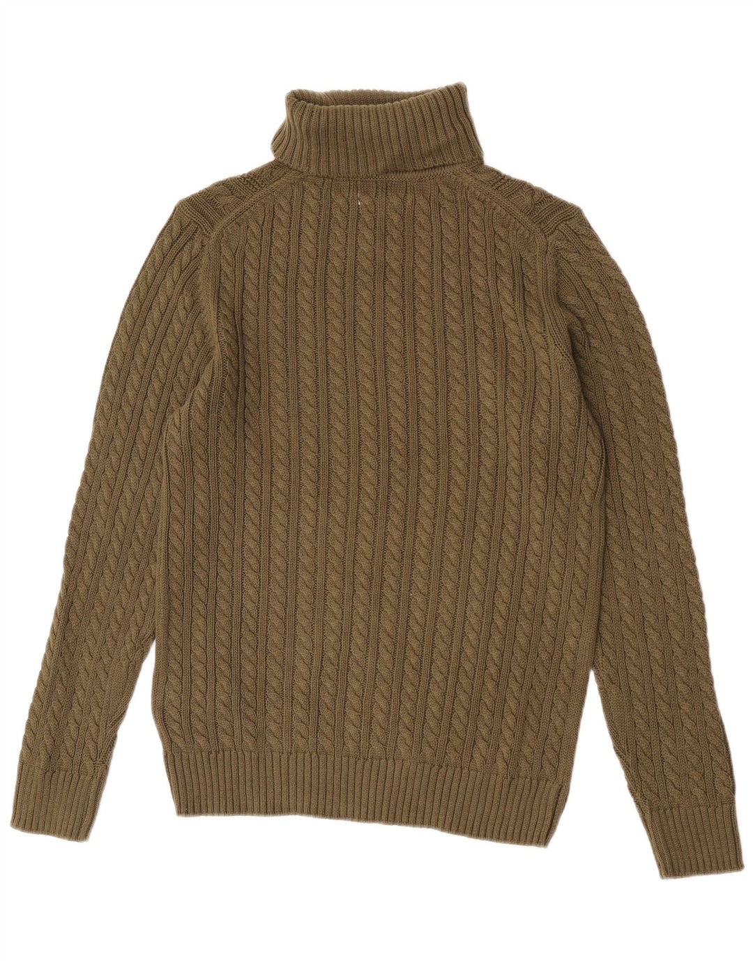 Vintage Herre rullehals sweater mellemgrøn bomuld