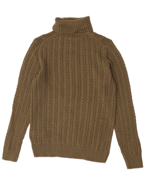 Vintage Herre rullehals sweater mellemgrøn bomuld