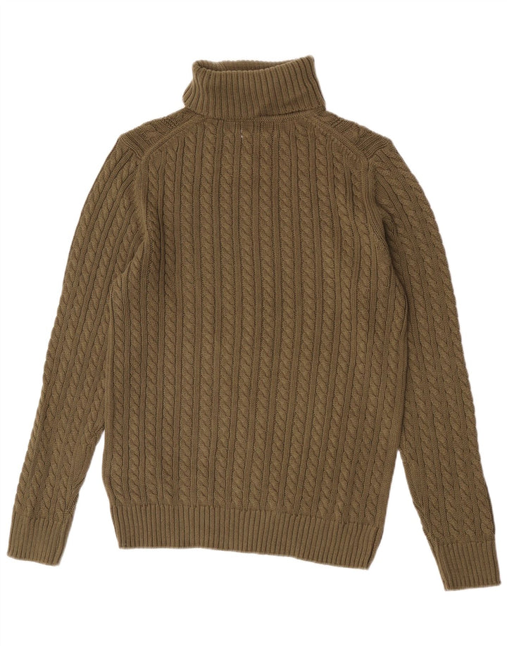 Vintage Herre rullehals sweater mellemgrøn bomuld