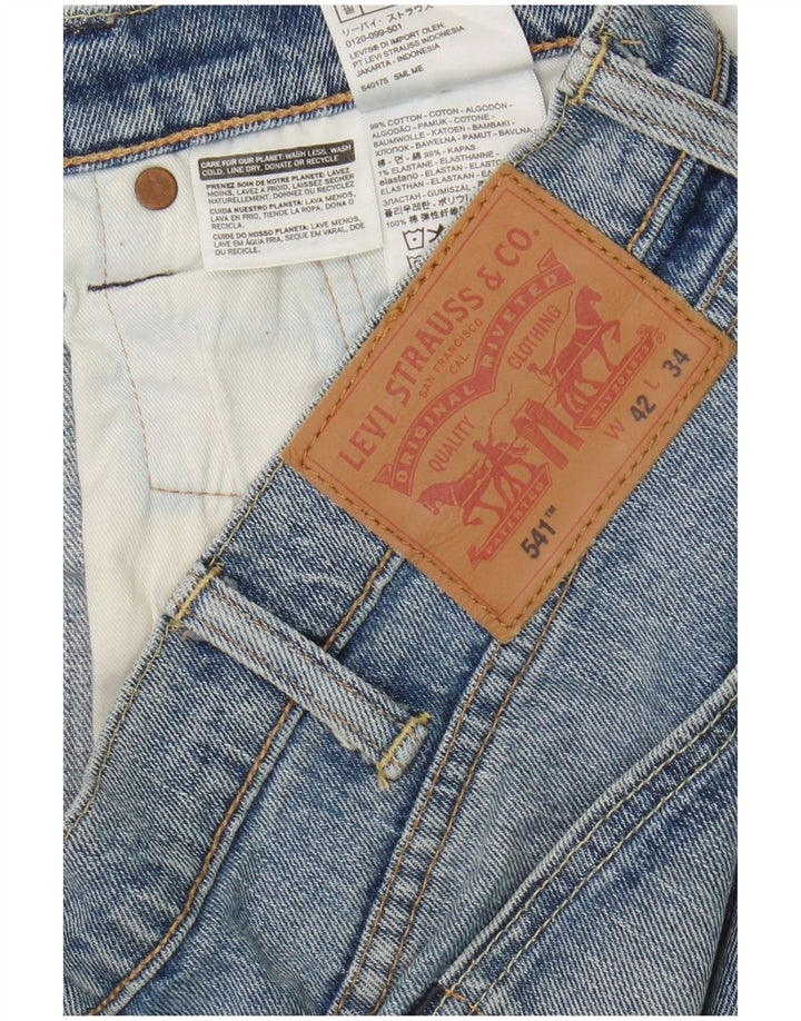 Levi's Herre 541 tilspidsede jeans W42 L34 blå bomuld