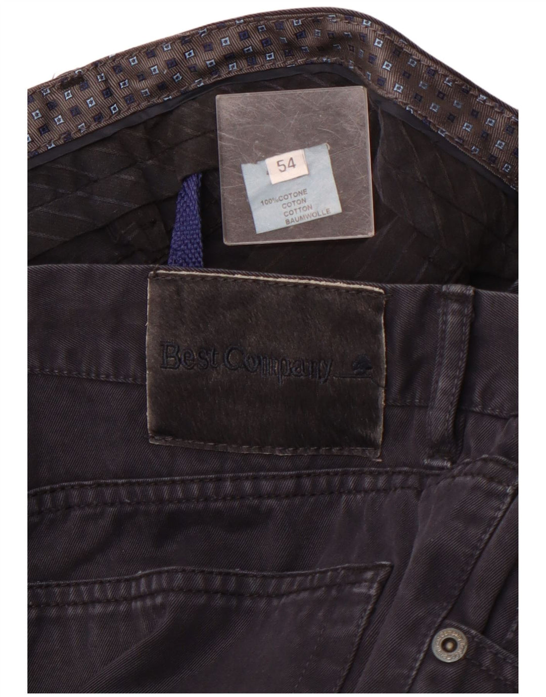 BEDSTE FIRMA Straight Casual bukser til mænd EU 54 2XL W38 L26 Marineblå