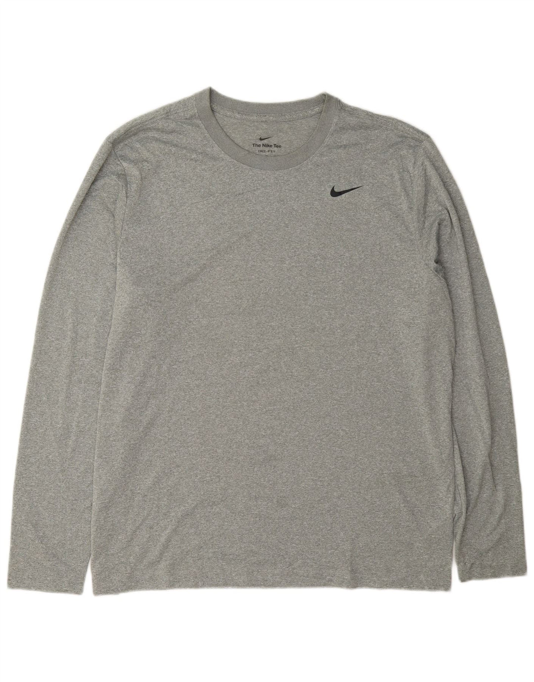 Nike Herre Dri Fit Top Langærmet XL Grå Flecked Polyester