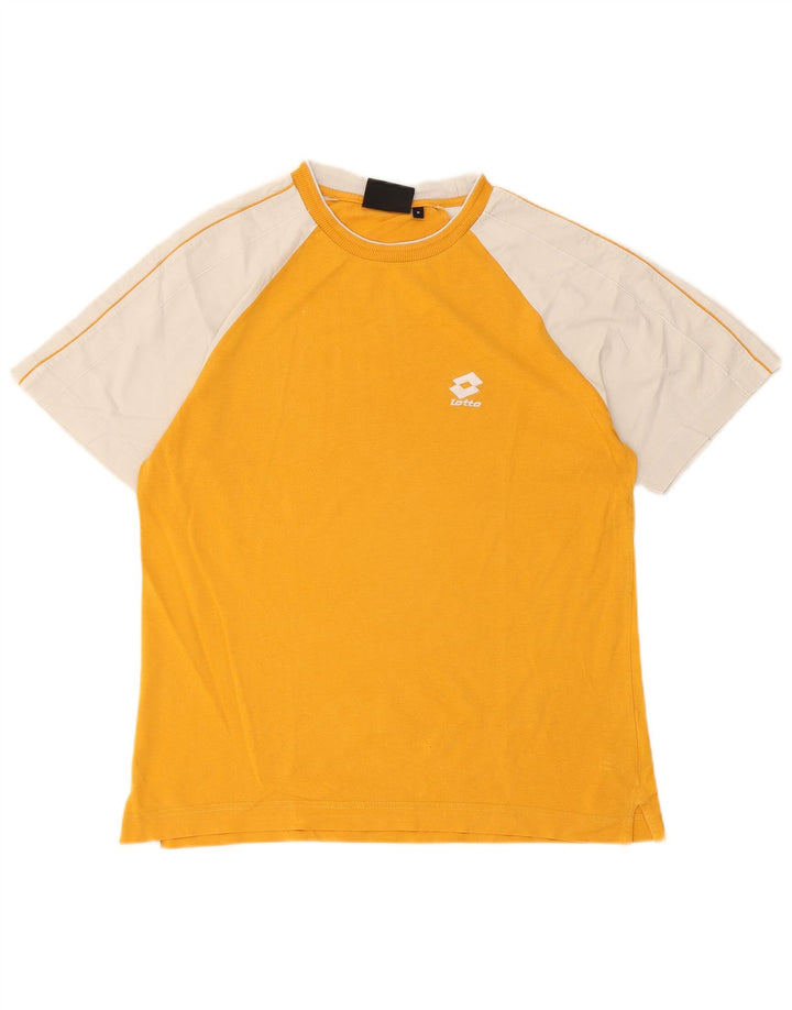 Lotto Herre T-Shirt Top Medium Gul Colourblock