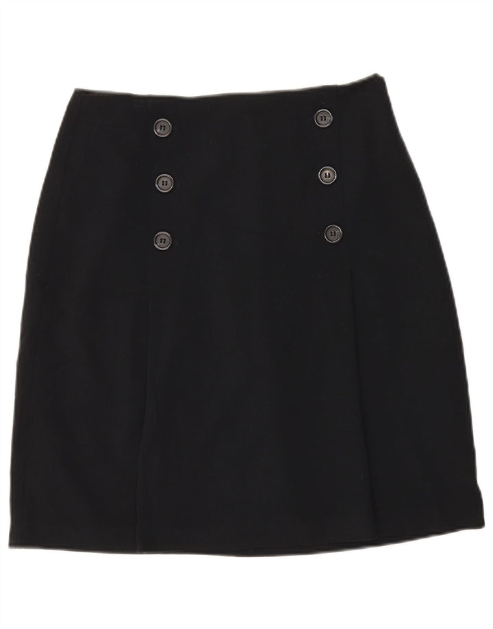 MARKS & SPENCER Womens A-Line Skirt UK 10 Small W28  Black Polyester