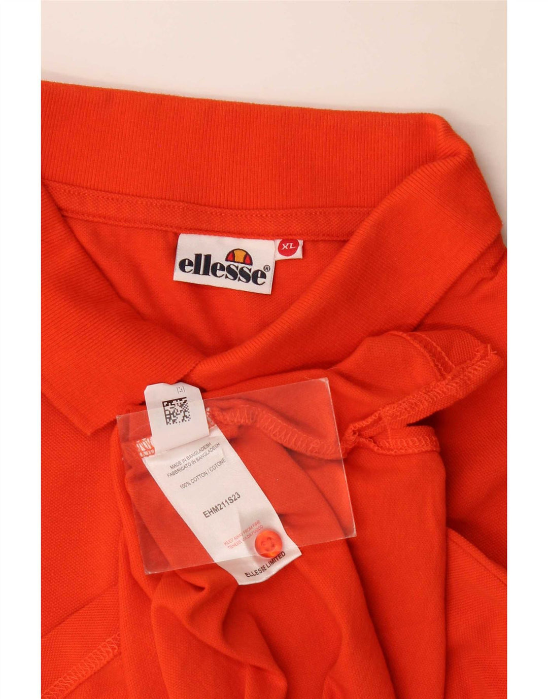Ellesse Herre Polo Shirt XL Orange Bomuld
