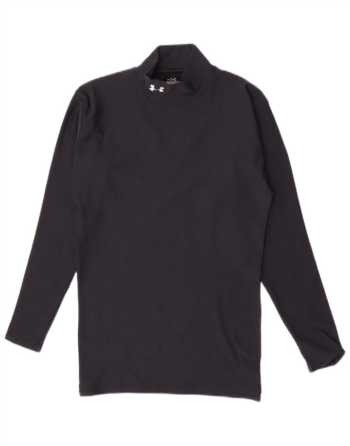 Under Armour Dame Top Langærmet UK 14 Large Navy Blue Nylon