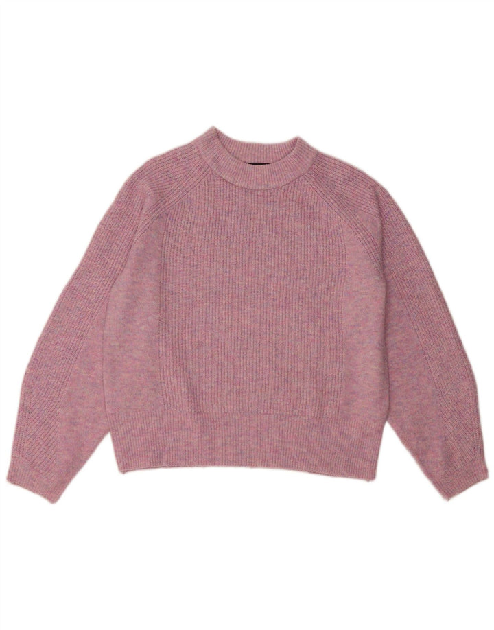 Marks & Spencer Dame sweater med rund hals DK 14 Medium Pink Akryl