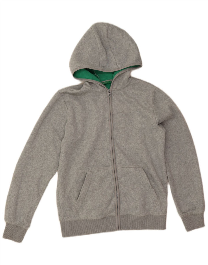 Benetton drenge fleecejakke med hætte 13-14 år 3XL grå polyester