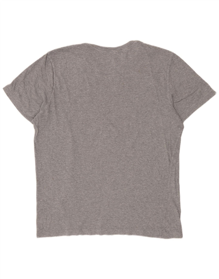 NIKE Grafisk T-shirt top til mænd, stor grå bomuld