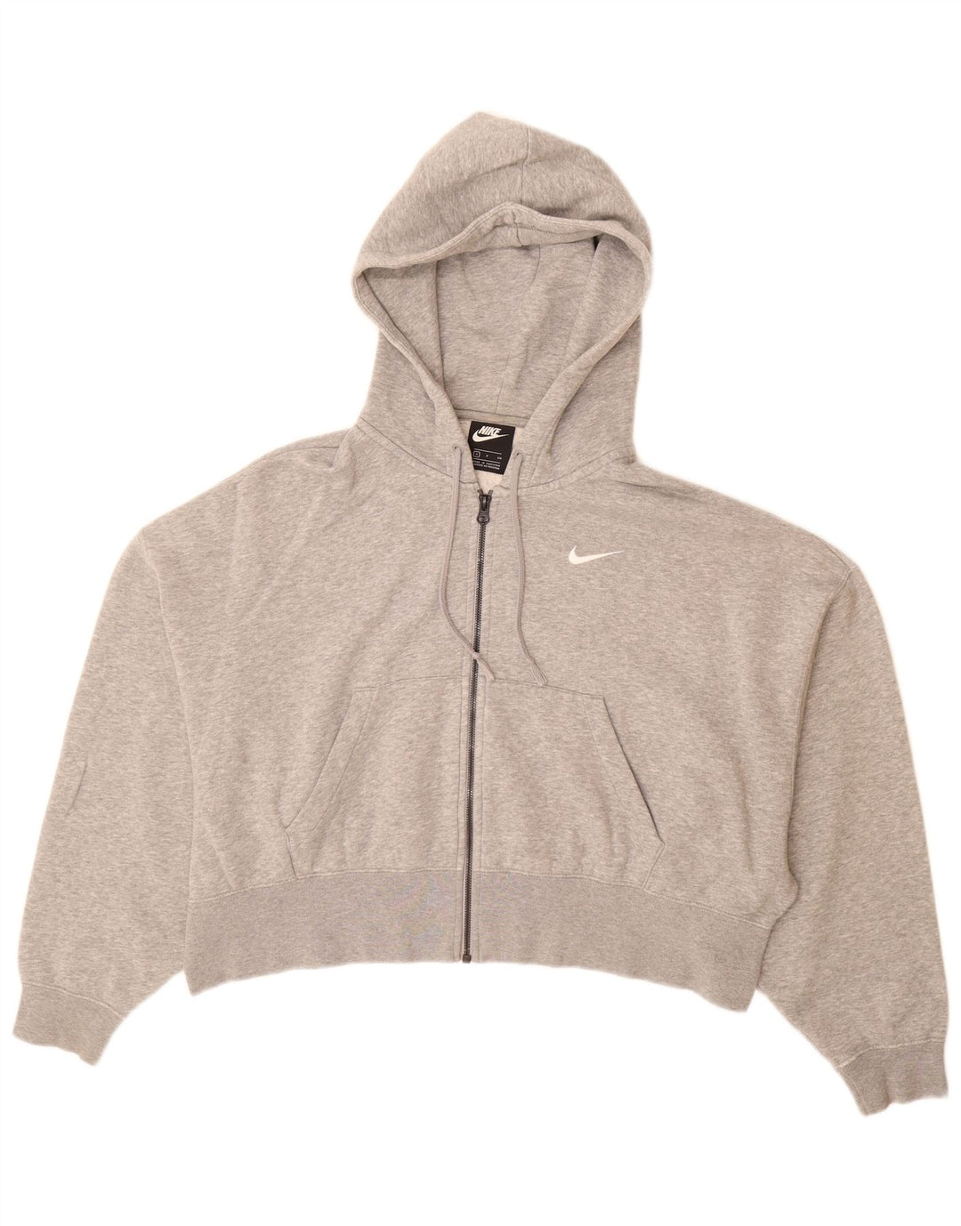 Nike Dame Oversized hættetrøje Sweater UK 10 Small Grey Bomuld