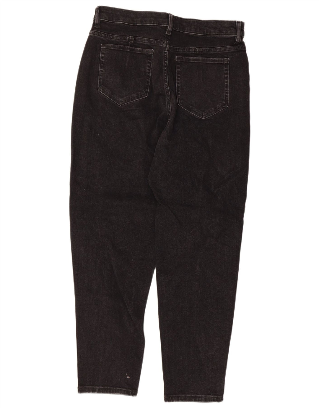 Marks & Spencer Dame Mom Tapered Jeans UK 12 Medium W30 L27 Black