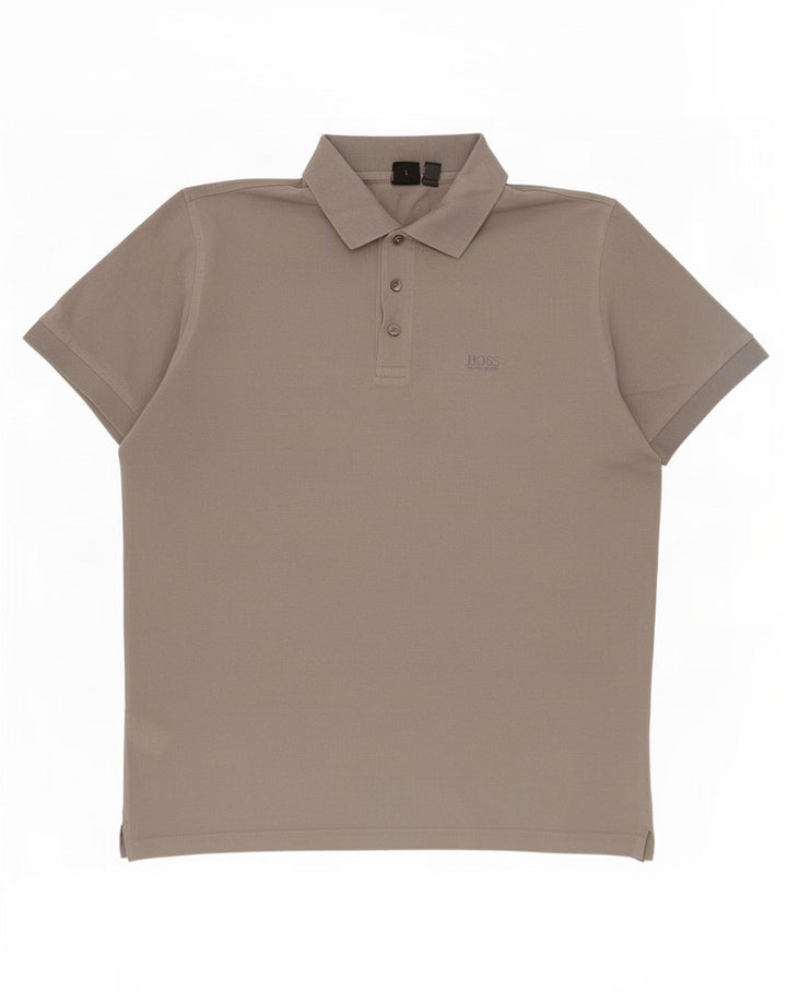 Hugo Boss Herre poloshirt Stor grå bomuld
