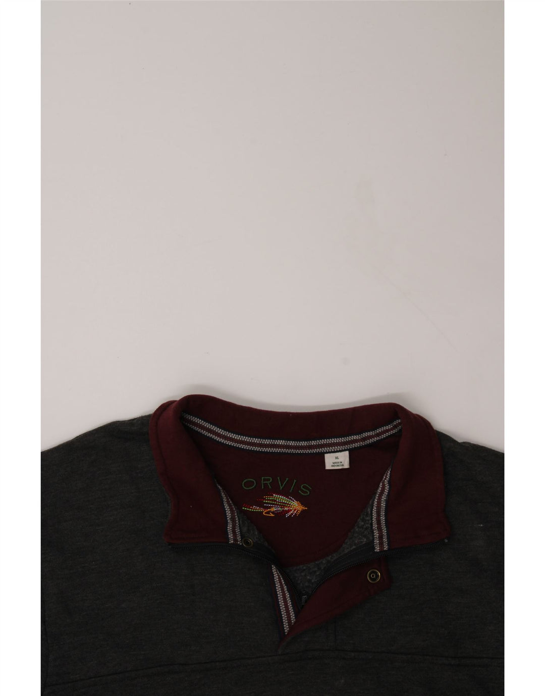 ORVIS Sweatshirt med lynlås til mænd XL Grå bomuld