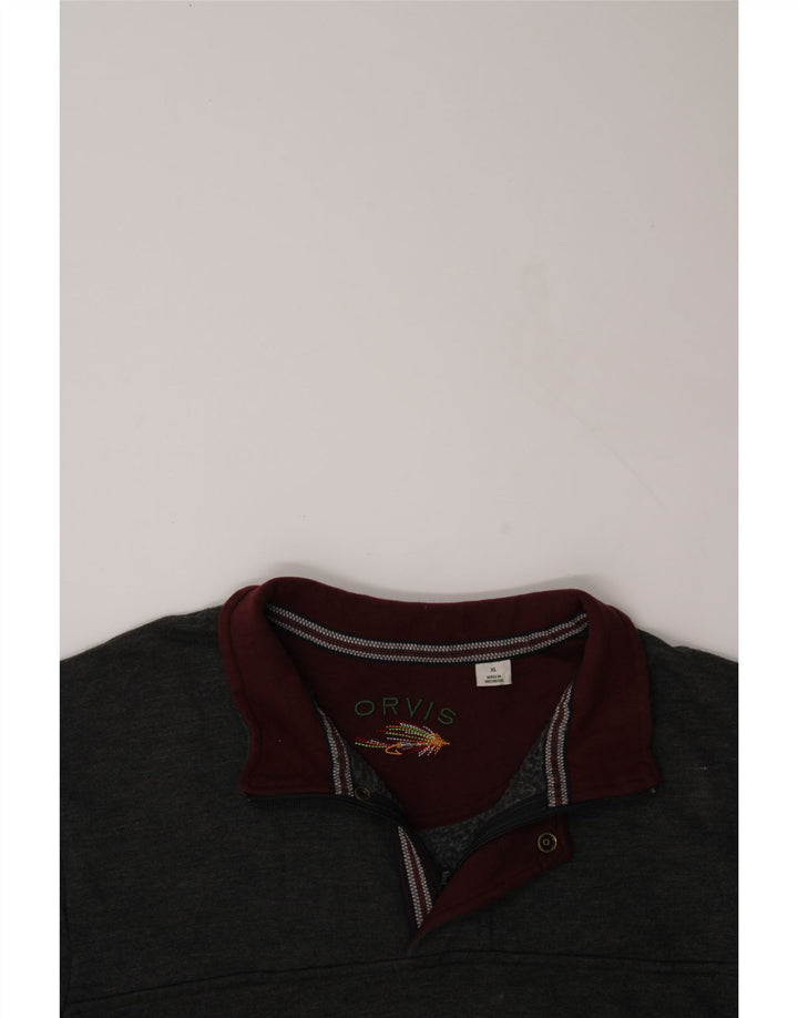 ORVIS Sweatshirt med lynlås til mænd XL Grå bomuld