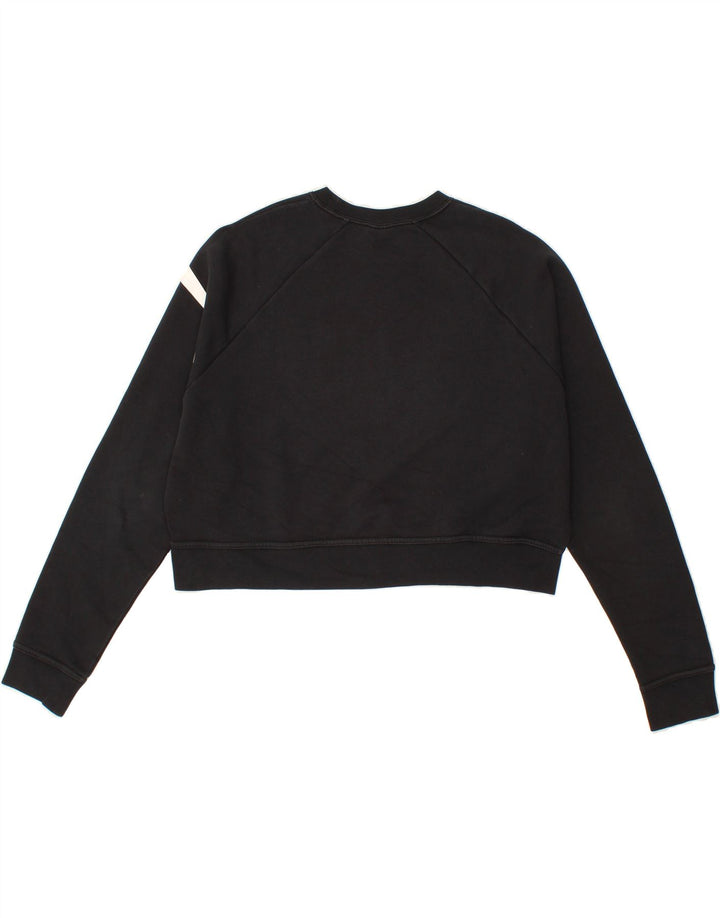 NIKE Womens Oversized Graphic Crop Sweatshirt Jumper UK 14 Medium Black Vintage Nike and Second-Hand Nike from Messina Hembry 