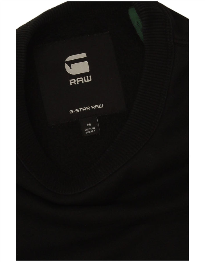 G-Star Herre Grafisk Sweatshirt Jumper Medium Sort Bomuld