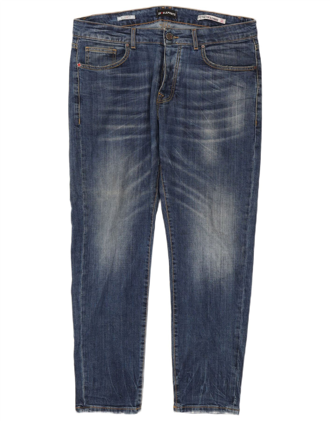 Zu Elements Slim Jeans til mænd W40 L30 blå bomuld