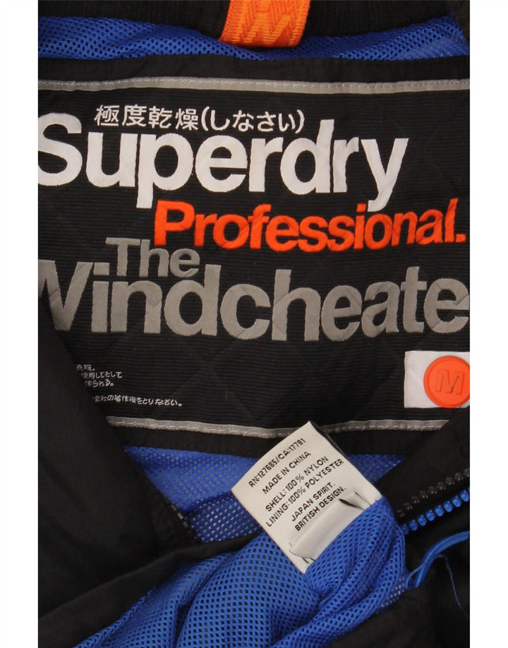 Superdry Mens The Windcheater Windbreaker Jacket Medium Black Nylon