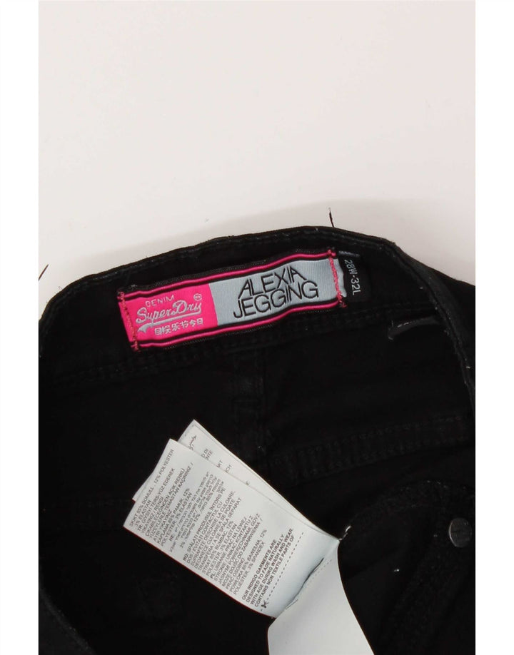 Superdry Alexia Jegging Jeans til kvinder W28 L32 sort bomuld