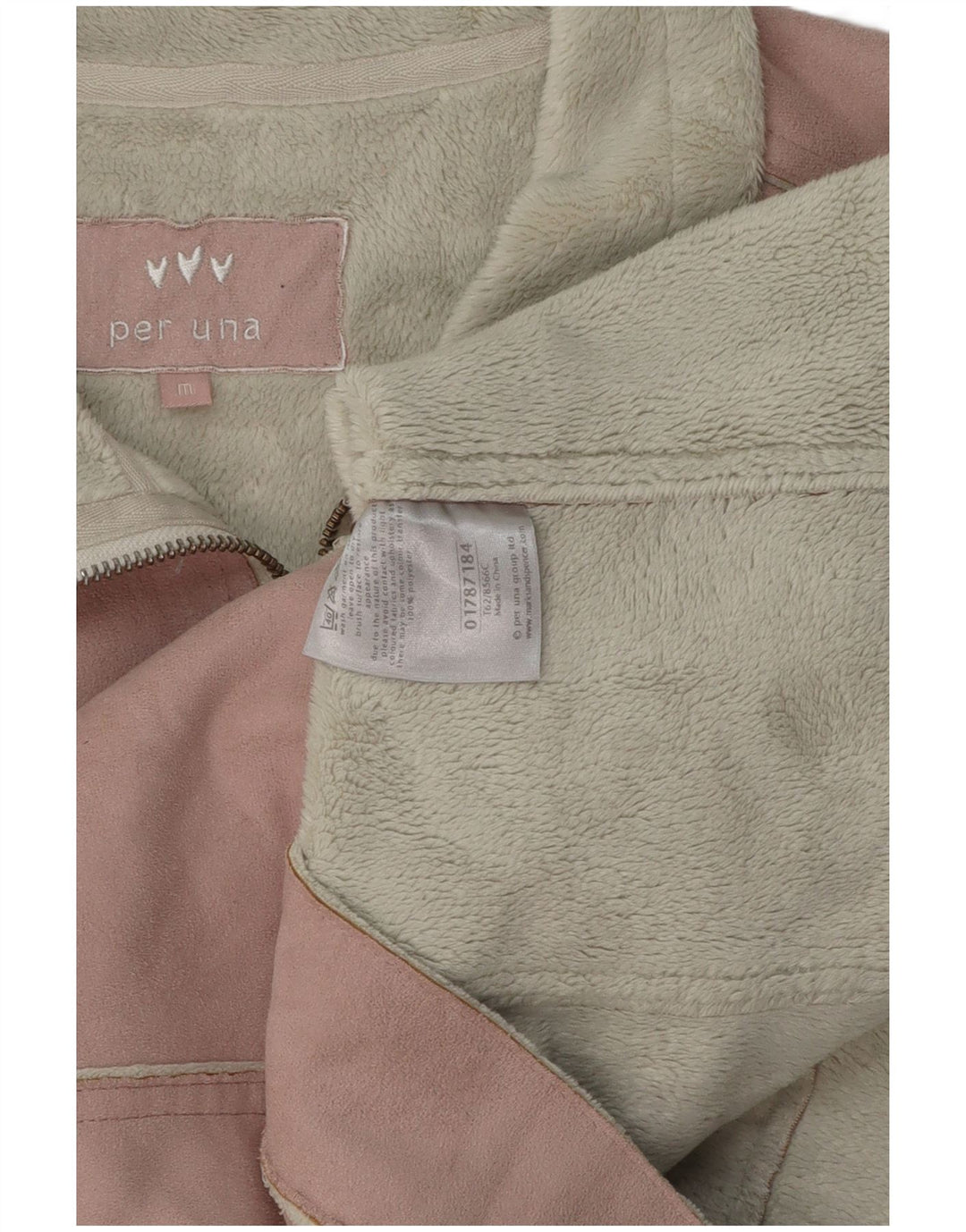 Marks & Spencer Womens Per Una Sherpa Gilet UK 14 Medium Pink Polyester