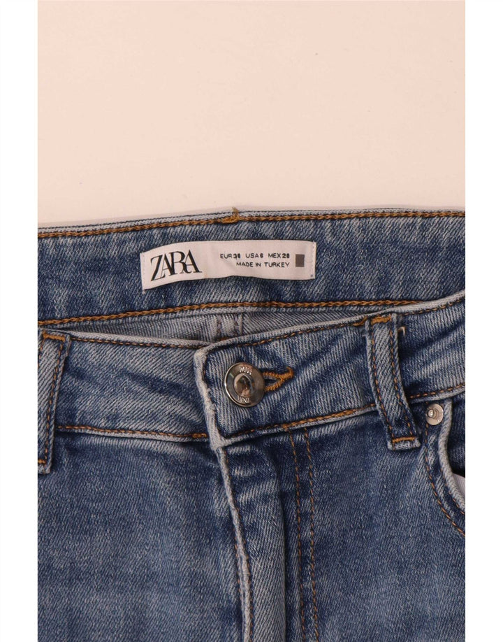 Zara Dame Bootcut Jeans EU 38 Small W28 L32 Blå
