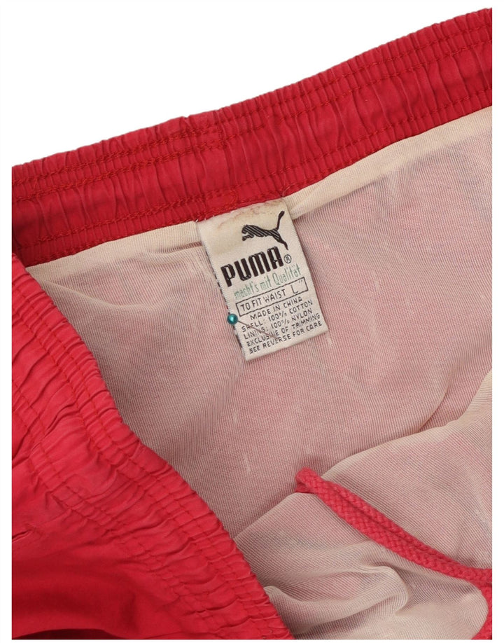 Puma Herre Sportshorts Store Røde Geometriske Bomuld