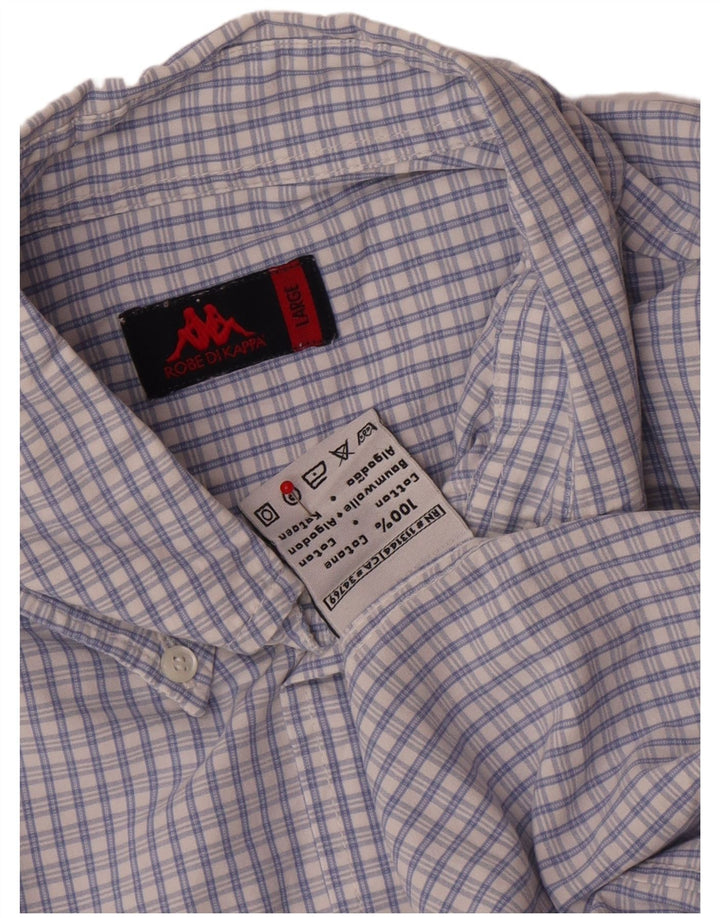 KAPPA Herreskjorte Stor Blå Gingham Bomuld
