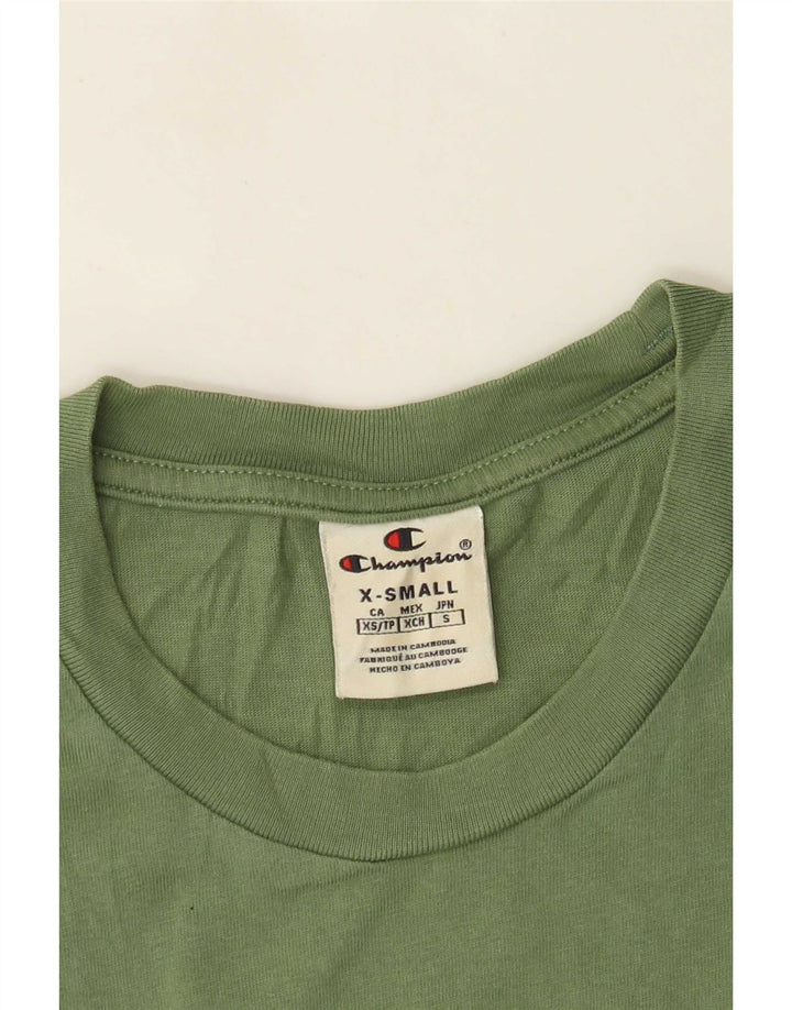 Champion Herre Grafisk T-Shirt Top XS Grøn