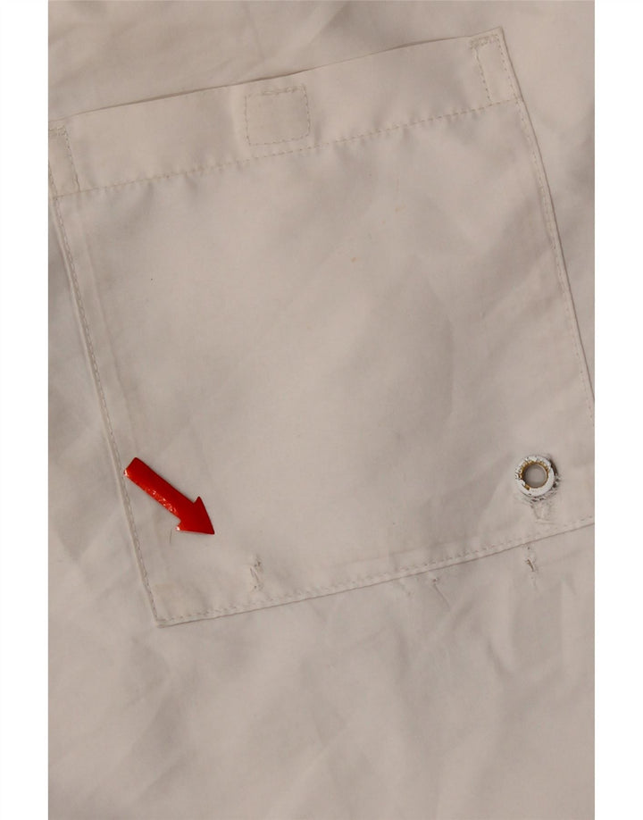 Calvin Klein Herre grafiske svømmeshorts Medium White Polyester