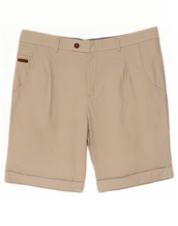 Zara Herre Pegged Casual Shorts EU 42 Large W32 Beige Bomuld