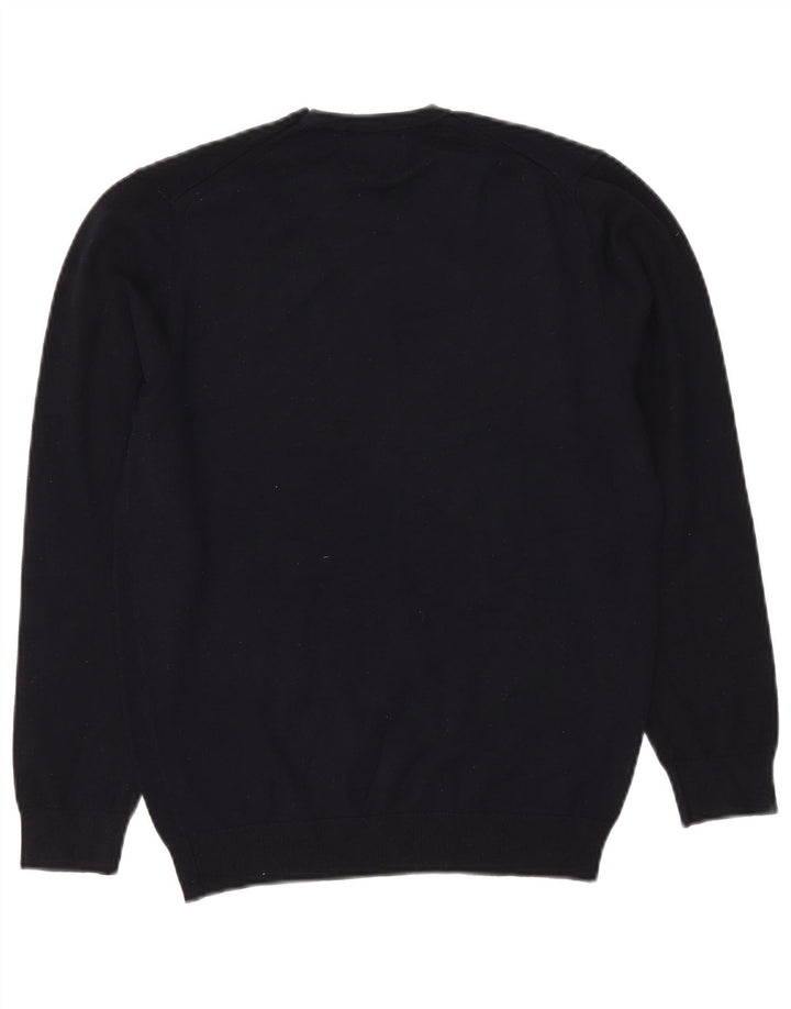 Zara Herre sweater med rund hals, lille marineblå