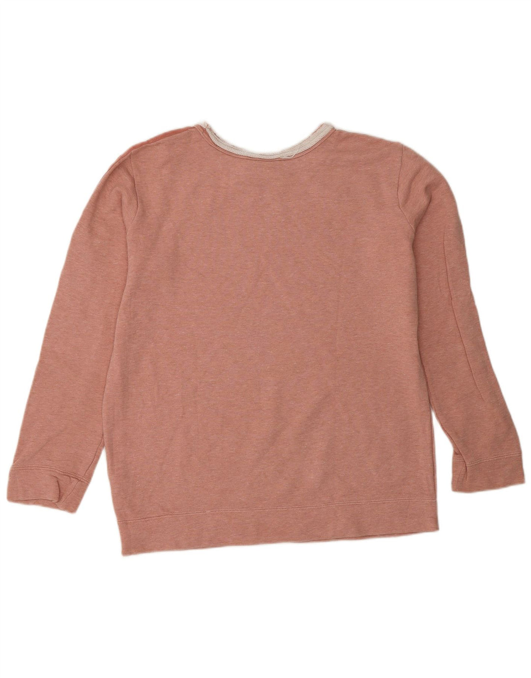 ADIDAS Womens Sweatshirt Jumper UK 14 Medium Pink Flecked Cotton Vintage Adidas and Second-Hand Adidas from Messina Hembry 