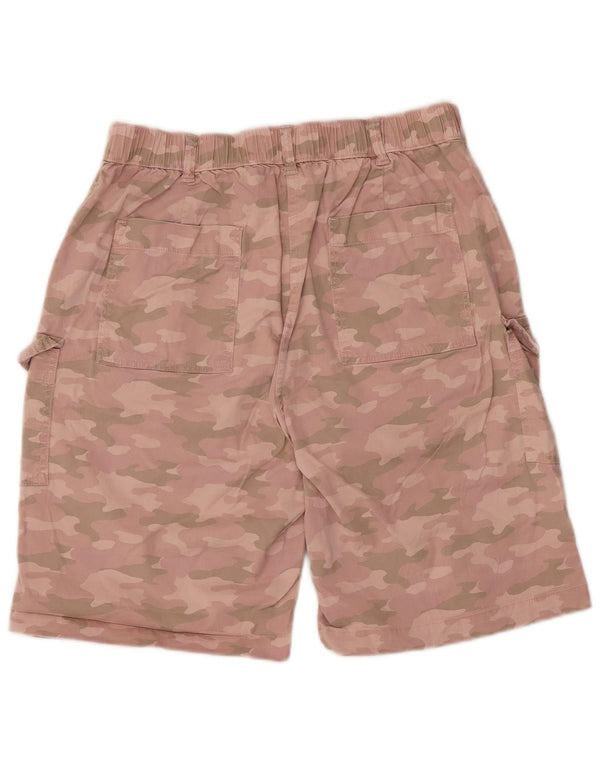Marks & Spencer Cargo Shorts til kvinder UK 14 Large W34 Pink Camouflage