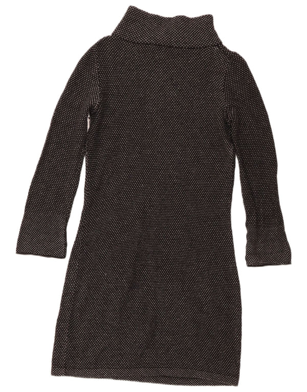 Boden Dame Langærmet Jumper Dress UK 12 Medium Black Flecked Wool
