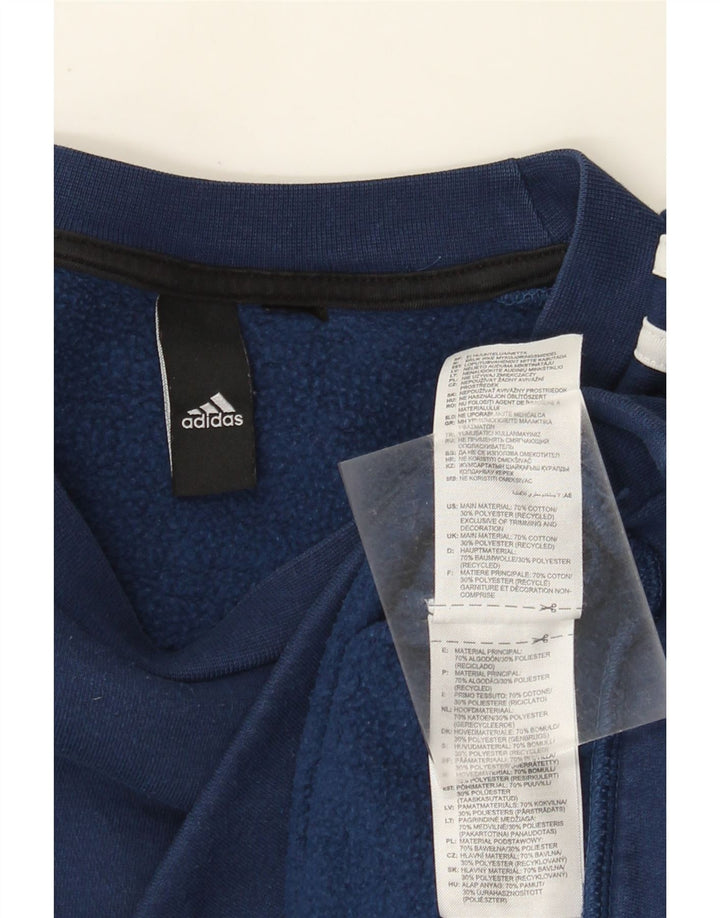 Adidas Sweatshirt til mænd, stor marineblå bomuld