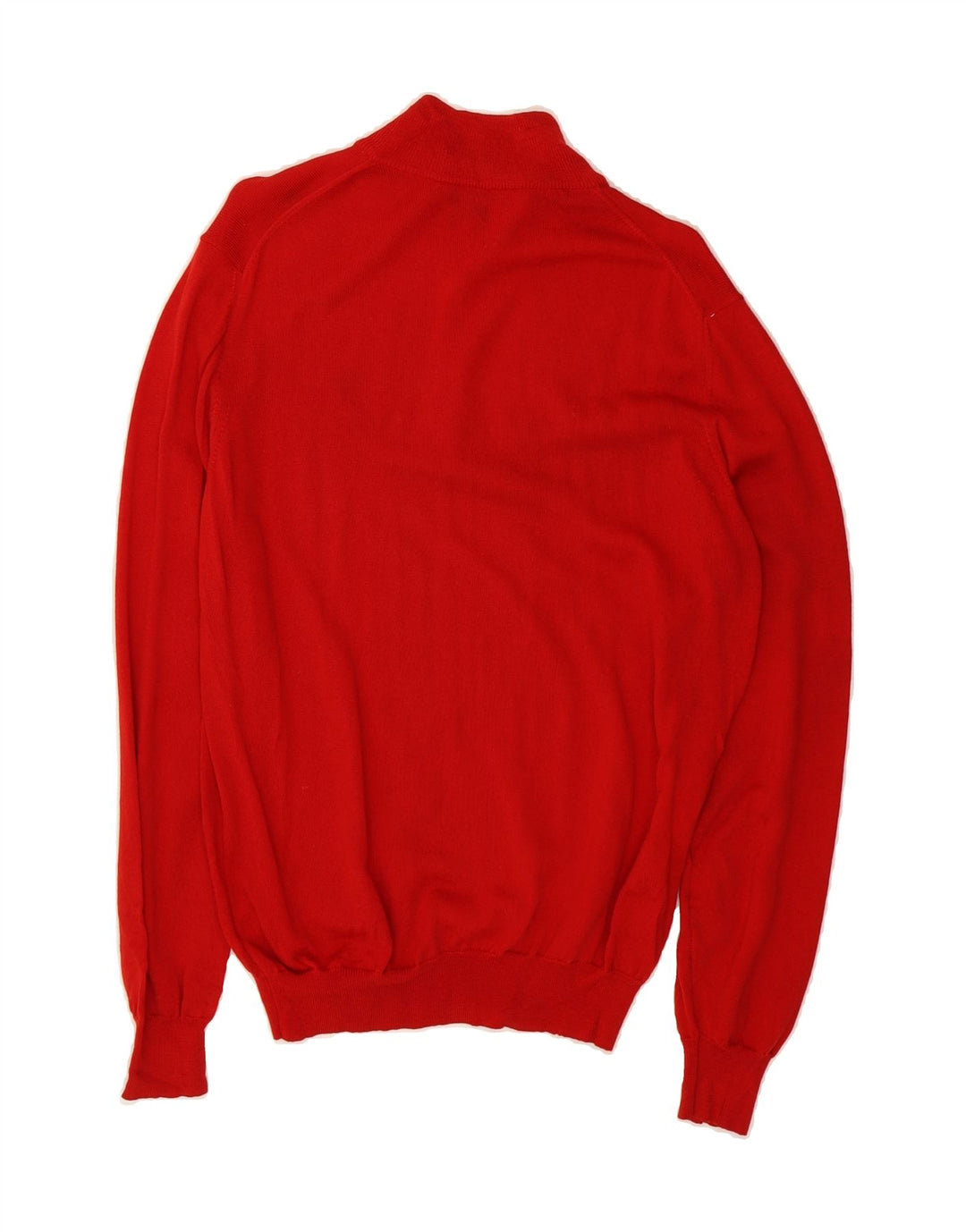 MARINA YACHTING Mens Zip Neck Jumper Sweater Large Red Virgin Wool Vintage Marina Yachting and Second-Hand Marina Yachting from Messina Hembry 