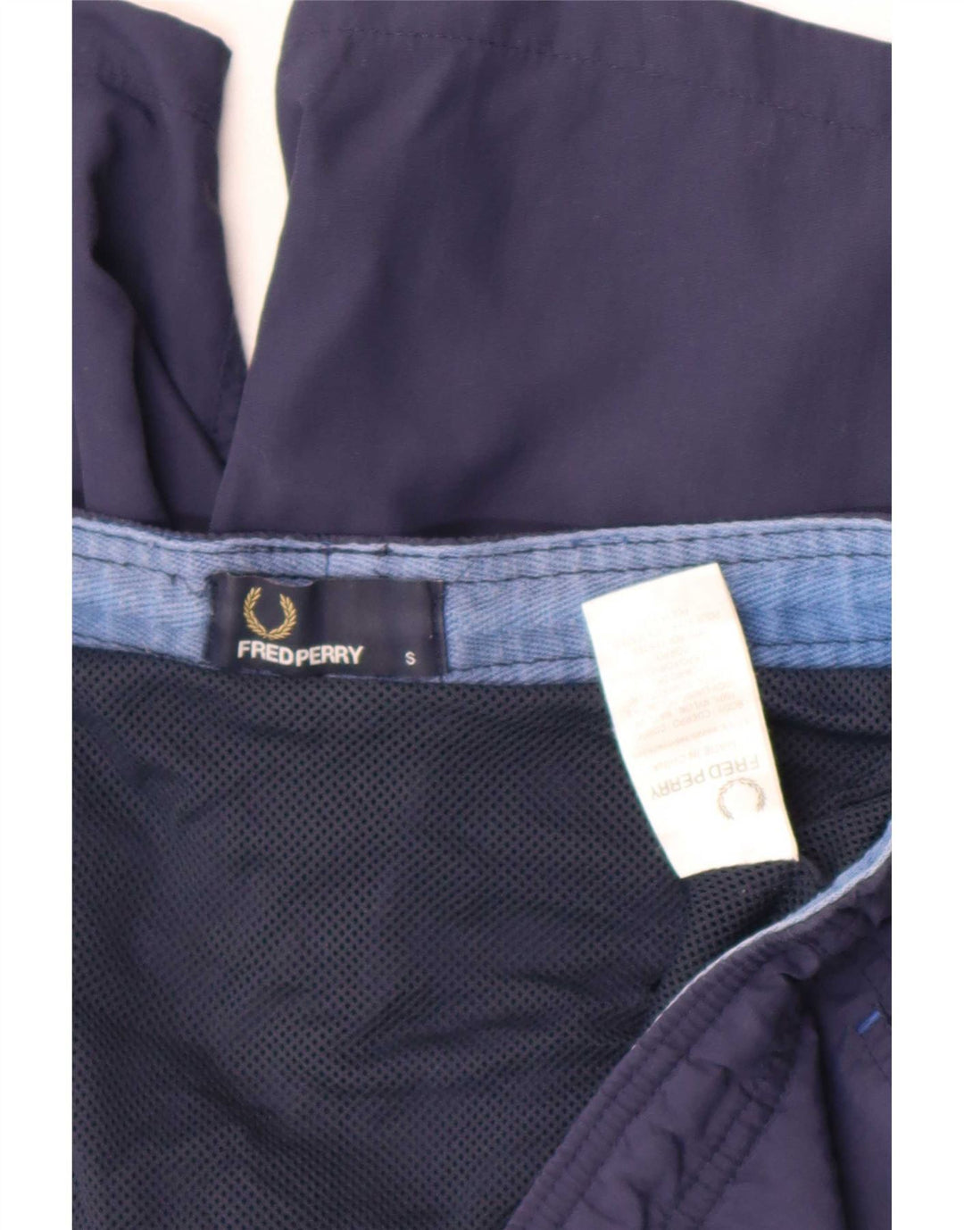 Fred Perry Badeshorts til mænd Små marineblå nylon