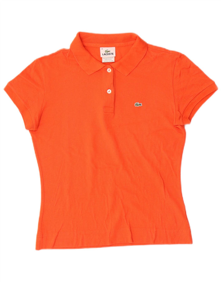 Lacoste Dame Polo Shirt Størrelse 40 Medium Orange Bomuld