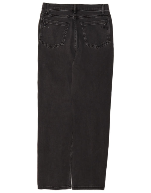 Marks & Spencer Dame Straight Jeans UK 10 Small W27 L28 Grå Bomuld