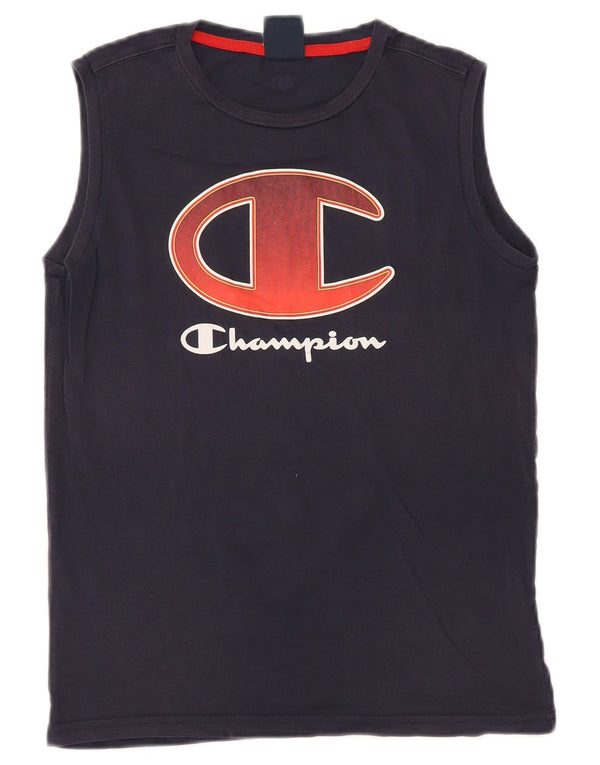 Champion Boys Grafisk Vest Top 13-14 år XL Navy Blue