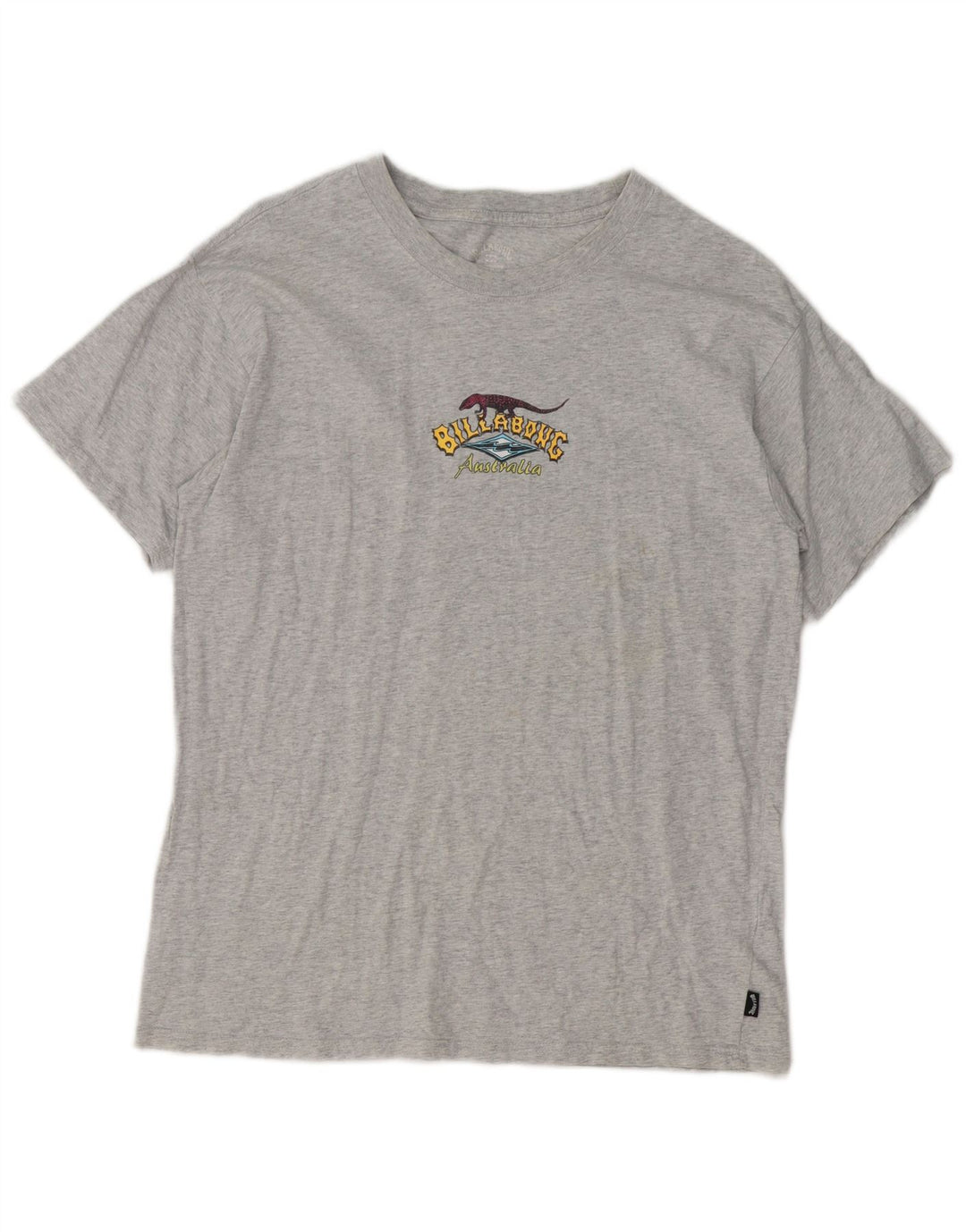 Billabong Herre grafisk T-shirt Top Mellemgrå Flecked Bomuld