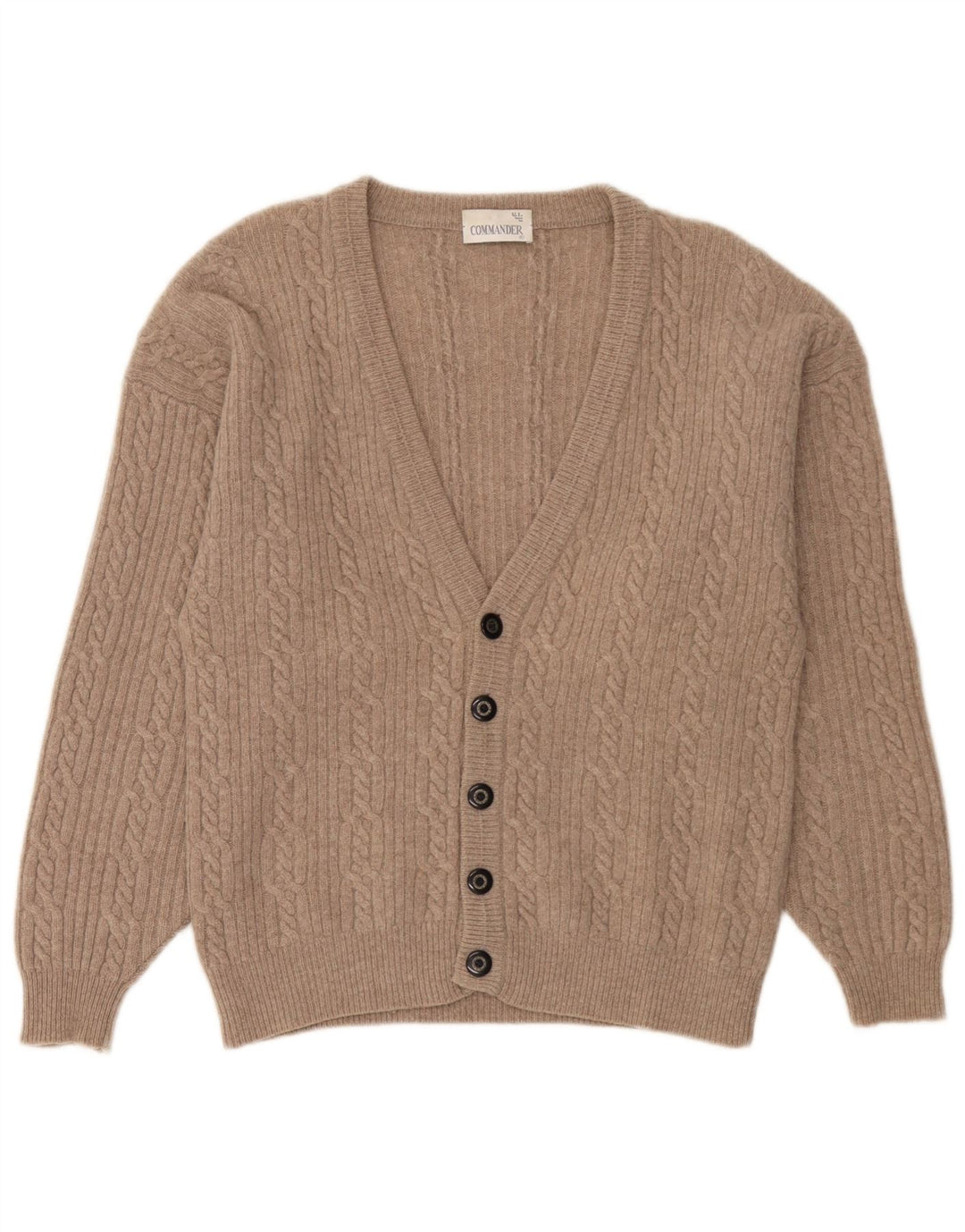 Commander Herre Cardigan Sweater IT 50 Medium Beige Lammeuld